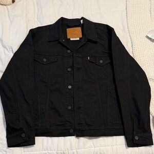 Levi's Black Denim Trucker Jacket Medium